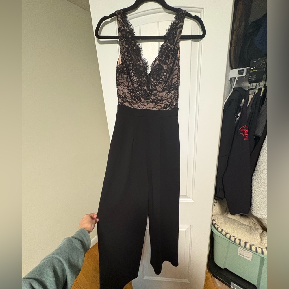 Elegant Black Lace Jumpsuit